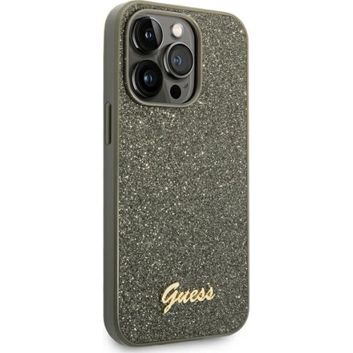 Kup Etui Guess GUHCP14LHGGSHN Apple iPhone 14 Pro zöld/green kemény tok Glitter Script - GUE1893 - {ean13} - Sklep Home Screen