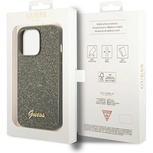 Kup Etui Guess GUHCP14LHGGSHN Apple iPhone 14 Pro zöld/green kemény tok Glitter Script - GUE1893 - {ean13} - Sklep Home Screen