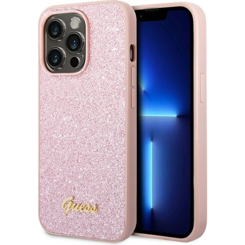 Kup Etui Guess GUHCP14LHGGSHP Apple iPhone 14 Pro růžový/pink tvrdý obal Glitter Script - GUE1894 - {ean13} - Sklep Home Screen