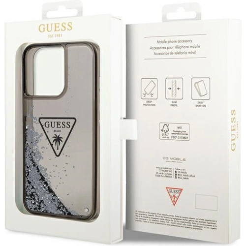 Kup Etui Guess GUHCP14LLFCTPK Apple iPhone 14 Pro černý/black hardcase Liquid Glitter Palm Collection - GUE1895 - {ean13} - Sklep Home Screen