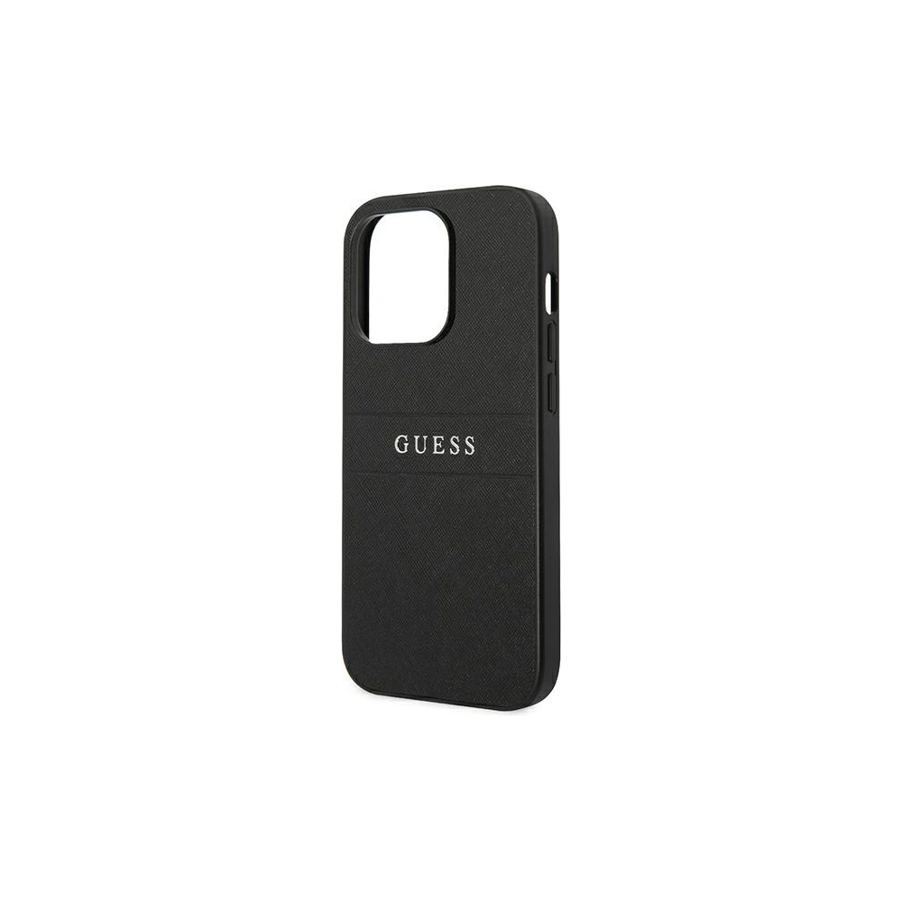 Etui Guess GUHCP14LPSASBBK Apple iPhone 14 Pro czarny/black Saffiano Strap