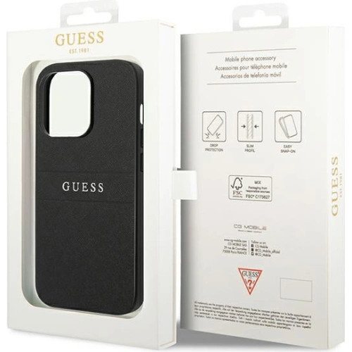 Kup Etui Guess GUHCP14LPSASBBK Apple iPhone 14 Pro černý/black Saffiano Strap - GUE1896 - {ean13} - Sklep Home Screen