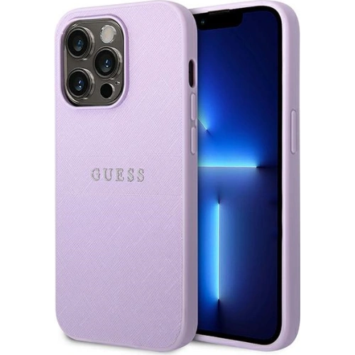 Kup Etui Guess GUHCP14LPSASBPU Apple iPhone 14 Pro fialové/purple Saffiano Strap - GUE1898 - {ean13} - Sklep Home Screen