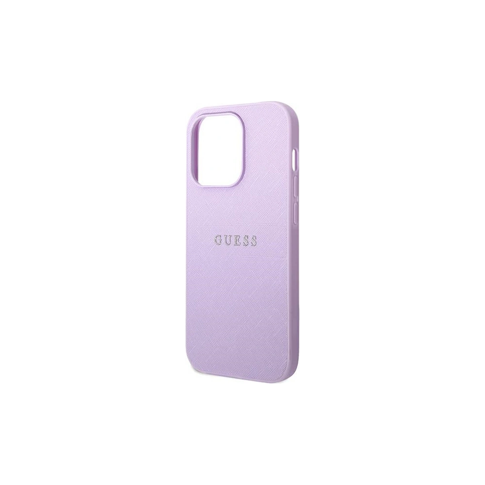 Etui Guess GUHCP14LPSASBPU Apple iPhone 14 Pro fioletowy/purple Saffiano Strap