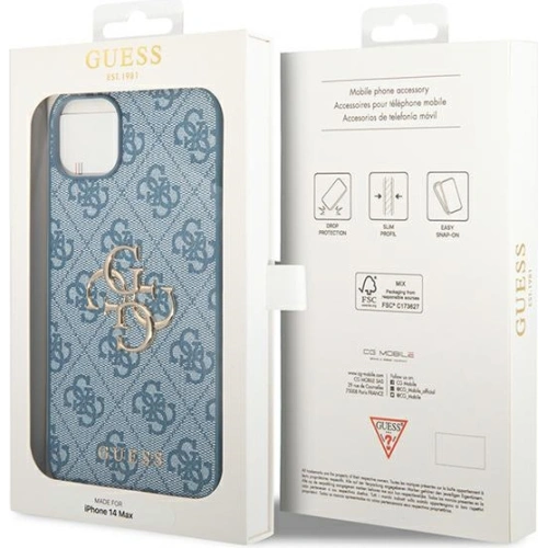 Kup Etui Guess GUHCP14M4GMGBL Apple iPhone 14 Plus / 15 Plus albastru/blue hardcase 4G Big Metal Logo - GUE1899 - {ean13} - Sklep Home Screen