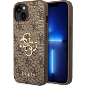 Etui Guess GUHCP14M4GMGBR Apple iPhone 14 Plus / 15 Plus brązowy/brown hardcase 4G Big Metal Logo