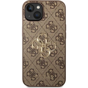 Etui Guess GUHCP14M4GMGBR Apple iPhone 14 Plus / 15 Plus brązowy/brown hardcase 4G Big Metal Logo