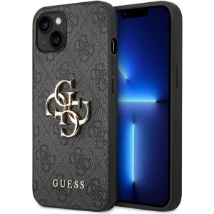 Etui Guess GUHCP14M4GMGGR Apple iPhone 14 Plus / 15 Plus szary/grey hardcase 4G Big Metal Logo