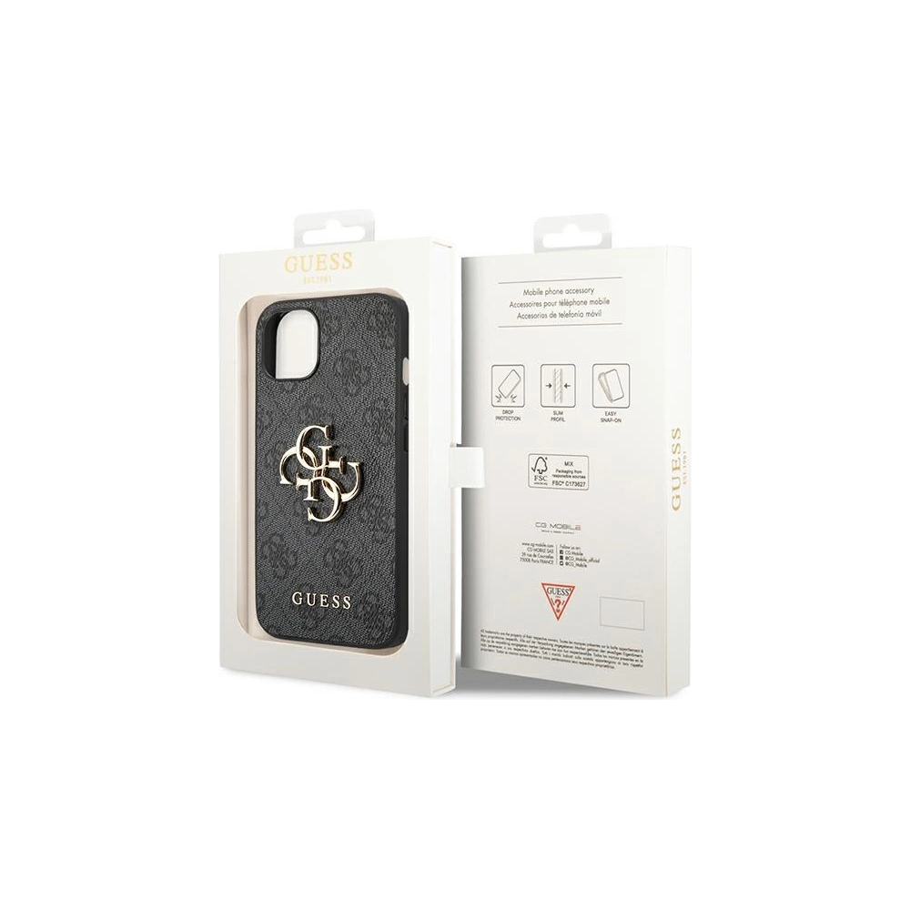 Etui Guess GUHCP14M4GMGGR Apple iPhone 14 Plus / 15 Plus szary/grey hardcase 4G Big Metal Logo