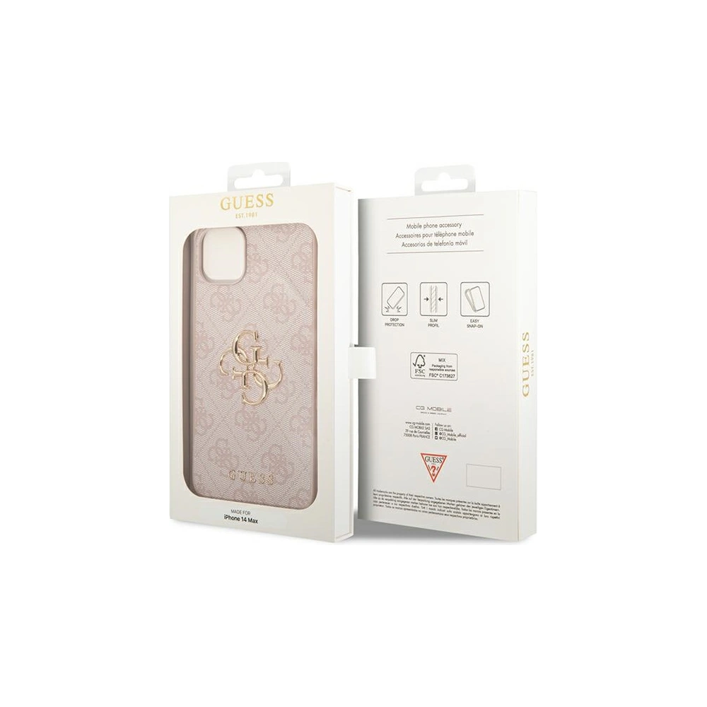 Etui Guess GUHCP14M4GMGPI Apple iPhone 14 Plus / 15 Plus różowy/pink hardcase 4G Big Metal Logo
