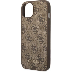 Etui Guess GUHCP14MG4GFBR Apple iPhone 14 Plus / 15 Plus brązowy/brown hard case 4G Metal Gold Logo