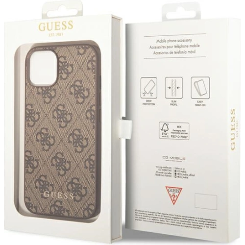 Kup Etui Guess GUHCP14MG4GFBR Apple iPhone 14 Plus / 15 Plus barna/brown kemény tok 4G Fém Arany Logó - GUE1903 - {ean13} - Sklep Home Screen