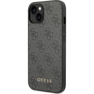 Etui Guess GUHCP14MG4GFGR Apple iPhone 14 Plus / 15 Plus szary/grey hard case 4G Metal Gold Logo