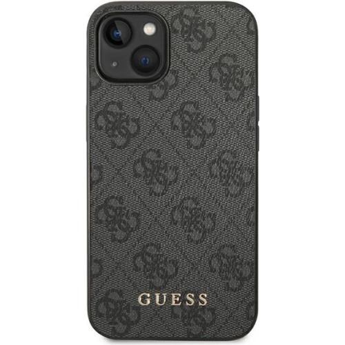 Kup Case Guess GUHCP14MG4GFGR Apple iPhone 14 Plus / 15 Plus grau/grey Hardcase 4G Metall Gold-Logo - GUE1904 - {ean13} - Sklep Home Screen