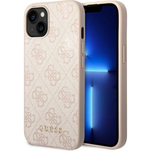Etui Guess GUHCP14MG4GFPI Apple iPhone 14 Plus / 15 Plus różowy/pink hard case 4G Metal Gold Logo