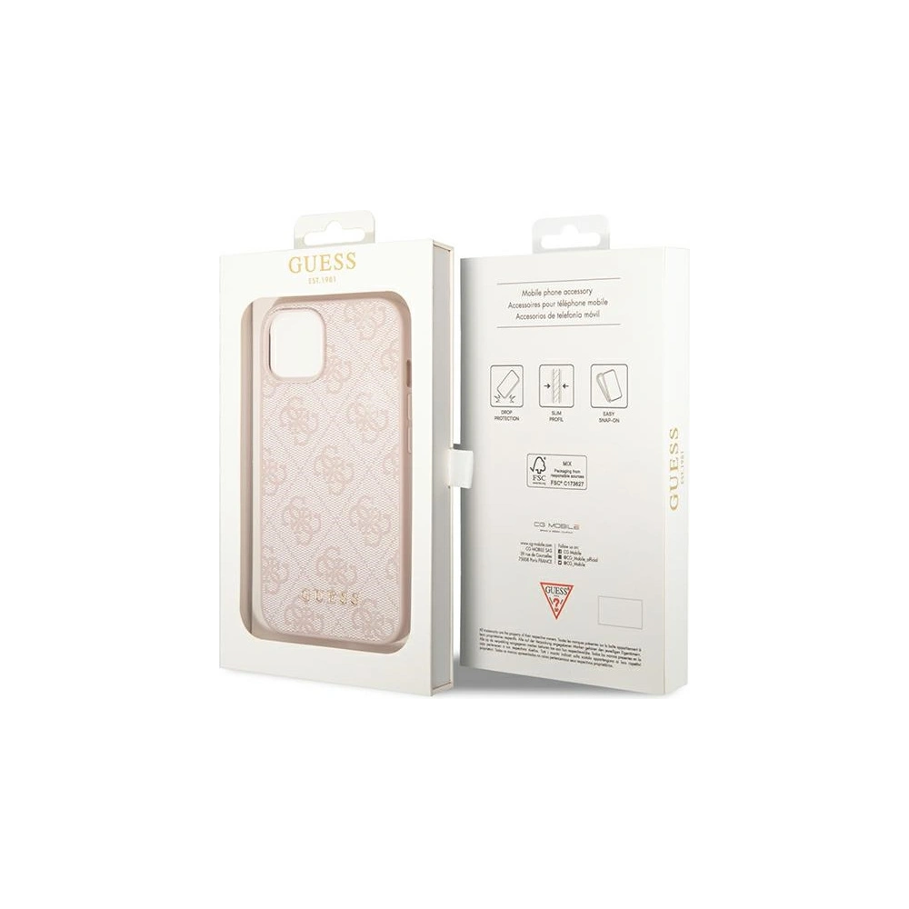 Etui Guess GUHCP14MG4GFPI Apple iPhone 14 Plus / 15 Plus różowy/pink hard case 4G Metal Gold Logo