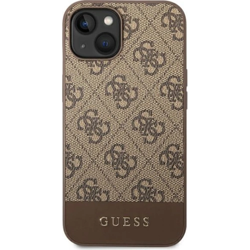 Buy Guess GUHCP14MG4GLBR Apple iPhone 14 Plus / 15 Plus brown hard case 4G Stripe Collection - GUE1906 - {ean13} - Home Screen Store Europe