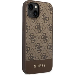 Etui Guess GUHCP14MG4GLBR Apple iPhone 14 Plus / 15 Plus brązowy/brown hard case 4G Stripe Collection