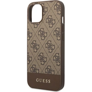 Etui Guess GUHCP14MG4GLBR Apple iPhone 14 Plus / 15 Plus brązowy/brown hard case 4G Stripe Collection
