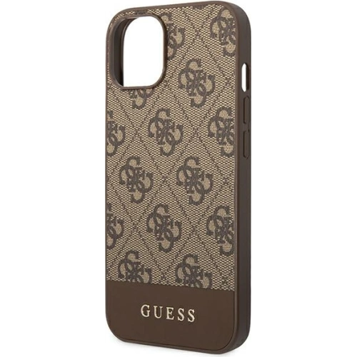 Kup Case Guess GUHCP14MG4GLBR Apple iPhone 14 Plus / 15 Plus braun/hard case 4G Stripe Collection - GUE1906 - {ean13} - Sklep Home Screen