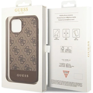 Etui Guess GUHCP14MG4GLBR Apple iPhone 14 Plus / 15 Plus brązowy/brown hard case 4G Stripe Collection