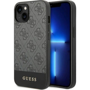 Etui Guess GUHCP14MG4GLGR Apple iPhone 14 Plus / 15 Plus szary/grey hard case 4G Stripe Collection