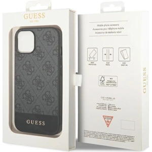 Etui Guess GUHCP14MG4GLGR Apple iPhone 14 Plus / 15 Plus szary/grey hard case 4G Stripe Collection