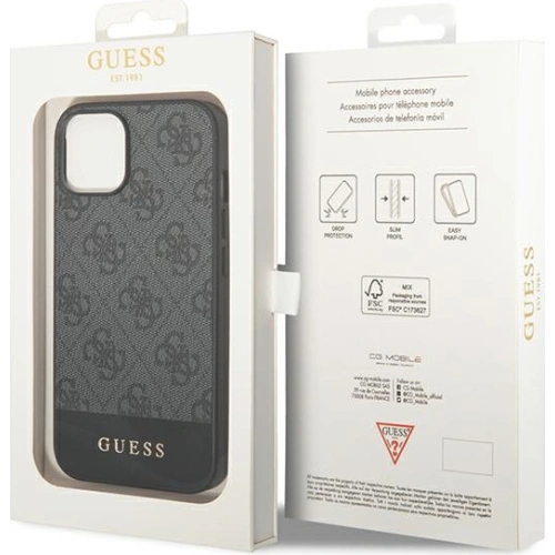 Kup Etui Guess GUHCP14MG4GLGR Apple iPhone 14 Plus / 15 Plus gri/grey carcasă rigidă Colecția 4G Stripe - GUE1907 - {ean13} - Sklep Home Screen