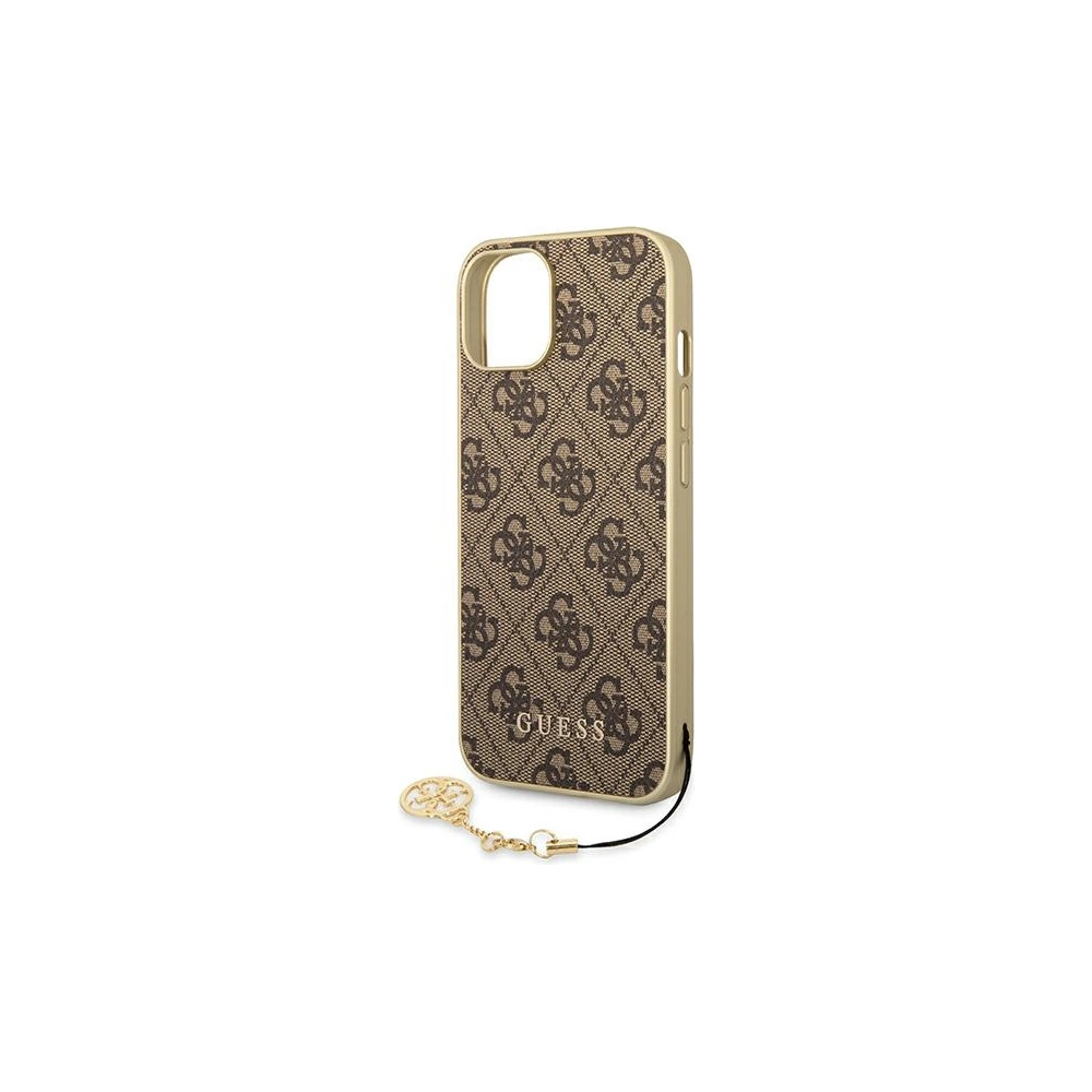 Etui Guess GUHCP14MGF4GBR Apple iPhone 14 Plus / 15 Plus brązowy/brown hardcase 4G Charms Collection