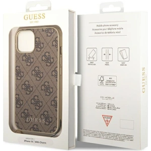Etui Guess GUHCP14MGF4GBR Apple iPhone 14 Plus / 15 Plus brązowy/brown hardcase 4G Charms Collection
