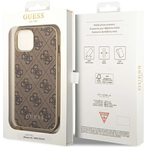 Kup Etui Guess GUHCP14MGF4GBR Apple iPhone 14 Plus / 15 Plus hnědý/brown hardcase 4G Charms Collection - GUE1908 - {ean13} - Sklep Home Screen