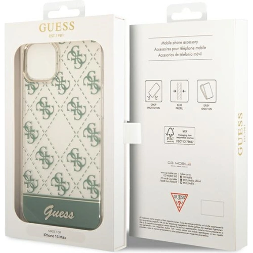 Kup Etui Guess GUHCP14MHG4MHA Apple iPhone 14 Plus / 15 Plus khaki kemény tok 4G Minta Script - GUE1909 - {ean13} - Sklep Home Screen
