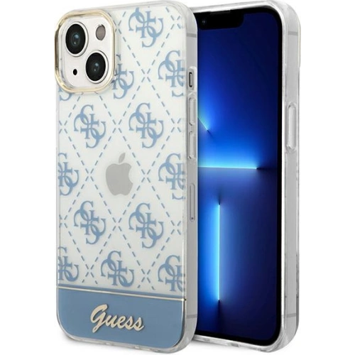 Kup Etui Guess GUHCP14MHG4MHB Apple iPhone 14 Plus / 15 Plus albastru/blue hardcase 4G Pattern Script - GUE1910 - {ean13} - Sklep Home Screen