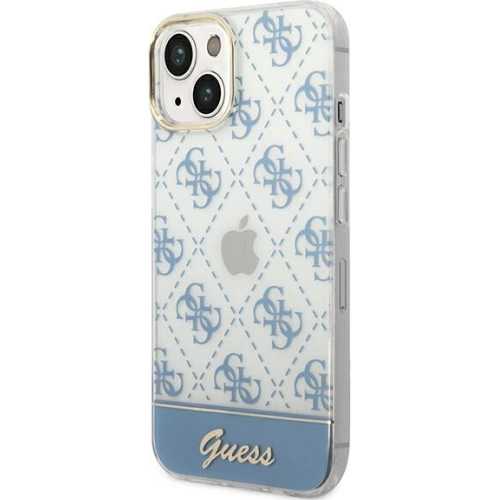 Kup Etui Guess GUHCP14MHG4MHB Apple iPhone 14 Plus / 15 Plus albastru/blue hardcase 4G Pattern Script - GUE1910 - {ean13} - Sklep Home Screen