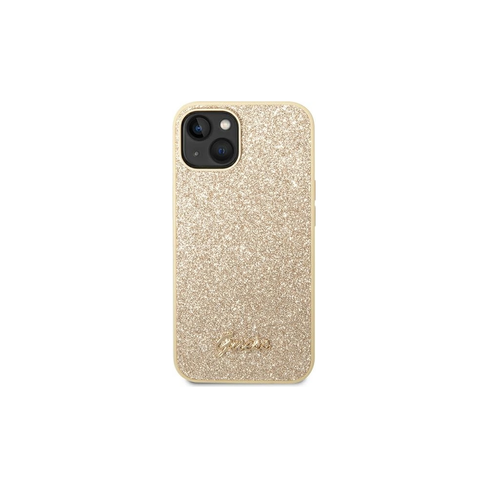 Etui Guess GUHCP14MHGGSHD Apple iPhone 14 Plus / 15 Plus złoty/gold hard case Glitter Script