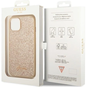 Etui Guess GUHCP14MHGGSHD Apple iPhone 14 Plus / 15 Plus złoty/gold hard case Glitter Script