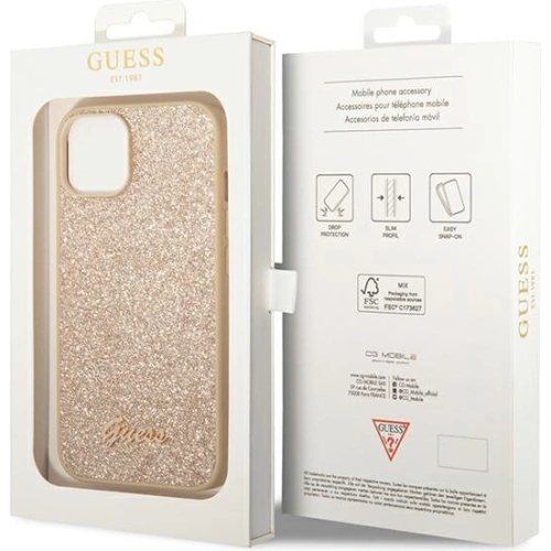 Kup Case Guess GUHCP14MHGGSHD Apple iPhone 14 Plus / 15 Plus gold/hartes Gehäuse Glitter Script - GUE1911 - {ean13} - Sklep Home Screen