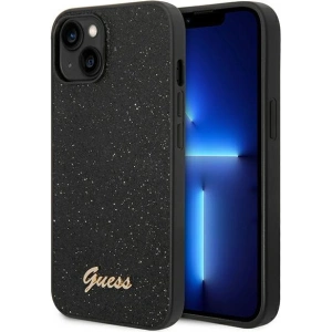 Etui Guess GUHCP14MHGGSHK Apple iPhone 14 Plus / 15 Plus czarny/black hard case Glitter Script