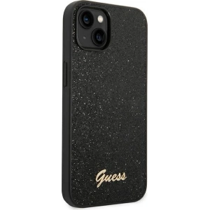 Etui Guess GUHCP14MHGGSHK Apple iPhone 14 Plus / 15 Plus czarny/black hard case Glitter Script