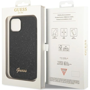 Etui Guess GUHCP14MHGGSHK Apple iPhone 14 Plus / 15 Plus czarny/black hard case Glitter Script