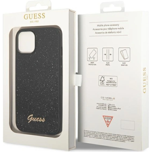 Kup Etui Guess GUHCP14MHGGSHK Apple iPhone 14 Plus / 15 Plus negru/black hard case Glitter Script - GUE1912 - {ean13} - Sklep Home Screen