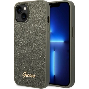 Etui Guess GUHCP14MHGGSHN Apple iPhone 14 Plus / 15 Plus zielony/green hard case Glitter Script