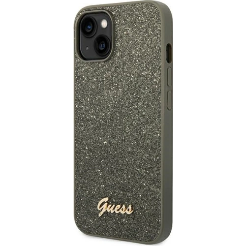 Kup Etui Guess GUHCP14MHGGSHN Apple iPhone 14 Plus / 15 Plus verde/green carcasă rigidă Glitter Script - GUE1913 - {ean13} - Sklep Home Screen