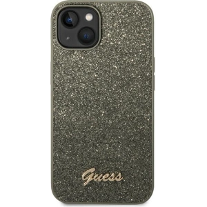 Etui Guess GUHCP14MHGGSHN Apple iPhone 14 Plus / 15 Plus zielony/green hard case Glitter Script
