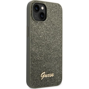 Etui Guess GUHCP14MHGGSHN Apple iPhone 14 Plus / 15 Plus zielony/green hard case Glitter Script