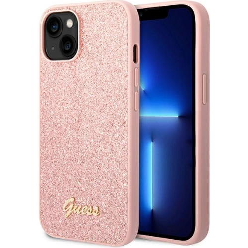 Buy Guess GUHCP14MHGGSHP Apple iPhone 14 Plus / 15 Plus pink hard case Glitter Script - GUE1914 - {ean13} - Home Screen Store Europe