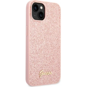 Etui Guess GUHCP14MHGGSHP Apple iPhone 14 Plus / 15 Plus różowy/pink hard case Glitter Script