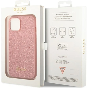 Etui Guess GUHCP14MHGGSHP Apple iPhone 14 Plus / 15 Plus różowy/pink hard case Glitter Script