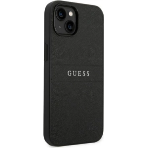 Etui Guess GUHCP14MPSASBBK Apple iPhone 14 Plus / 15 Plus czarny/black Saffiano Strap