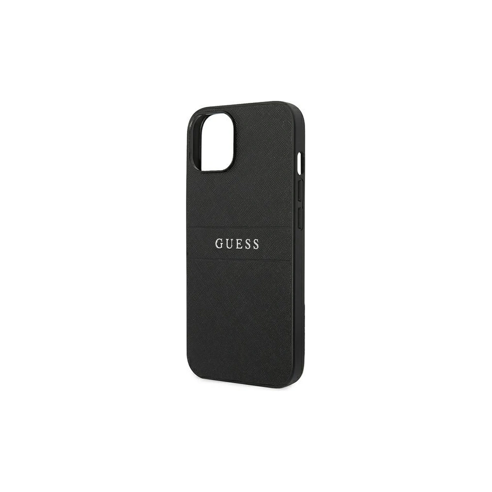 Etui Guess GUHCP14MPSASBBK Apple iPhone 14 Plus / 15 Plus czarny/black Saffiano Strap